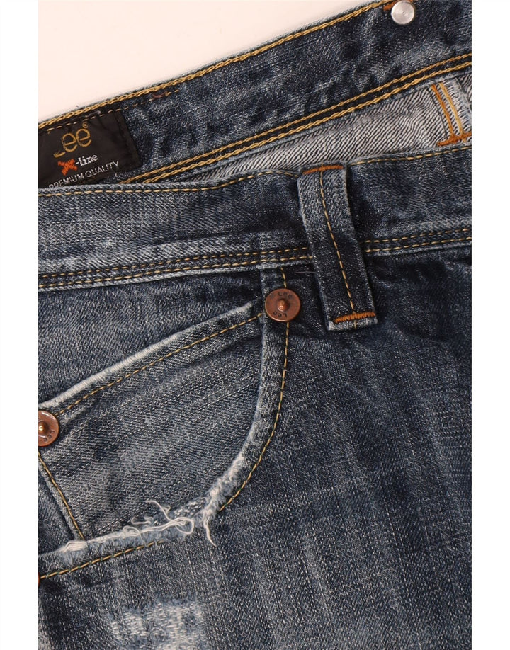 REPLAY Mens Straight Jeans W36 L34 Blue Cotton