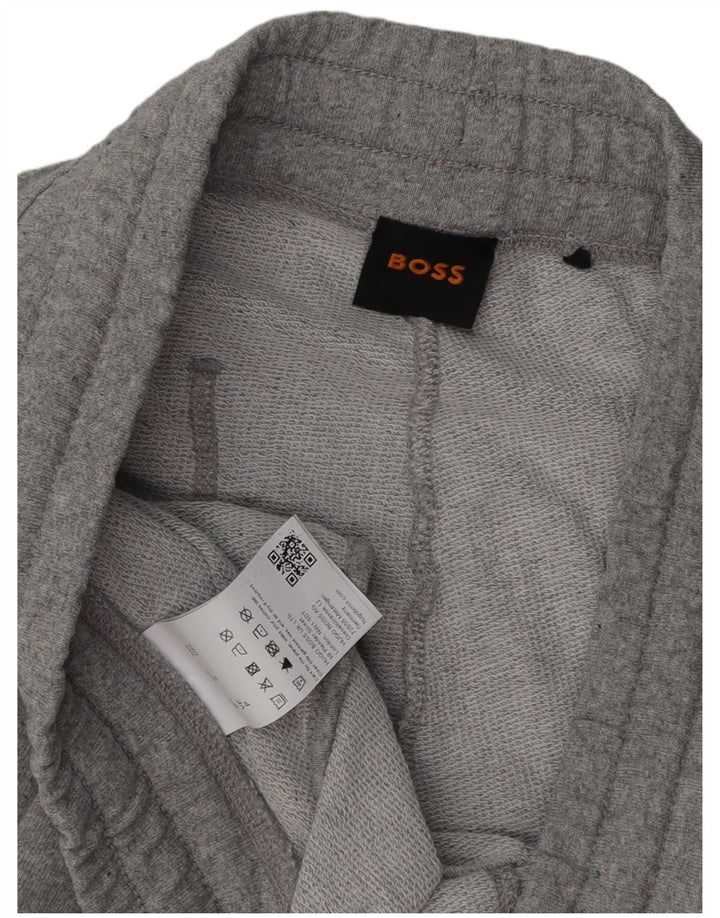 HUGO BOSS Mens Tracksuit Trousers Joggers Small Grey Cotton
