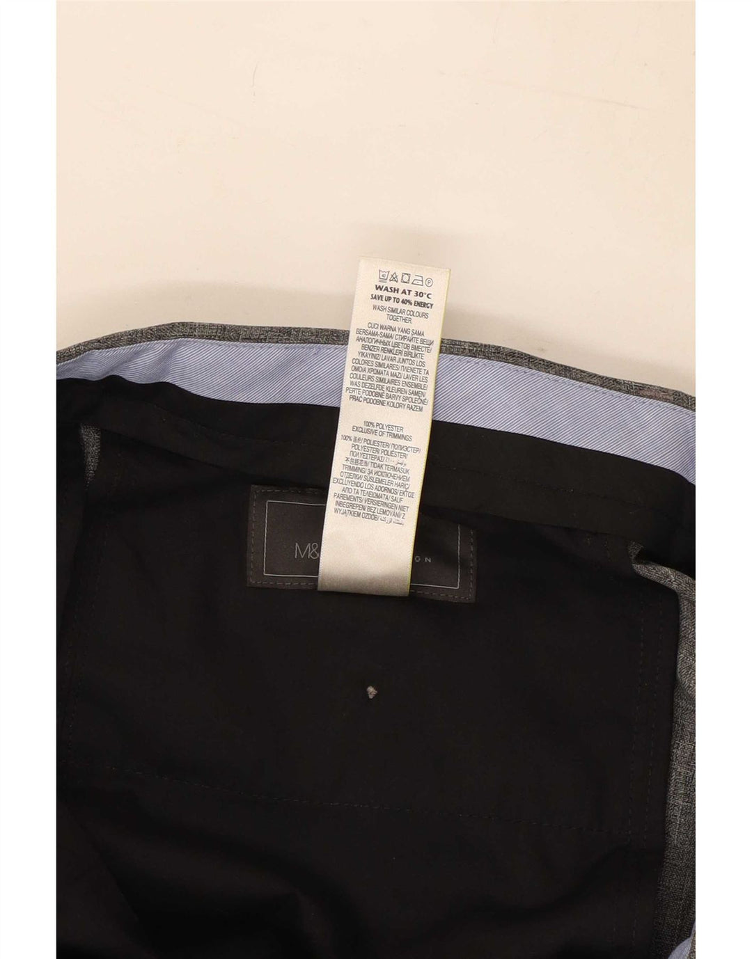 Marks & Spencer Mens W34 L31 Grey Polyester