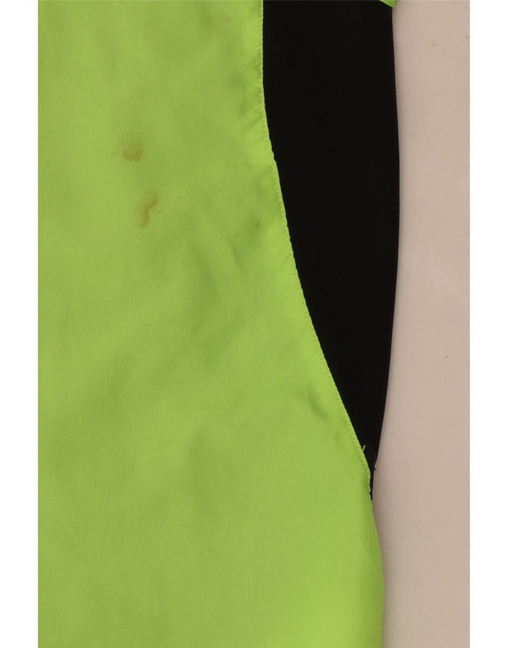 Asics Mens Sleeveless Tracksuit Top Jacket Small Green Colourblock