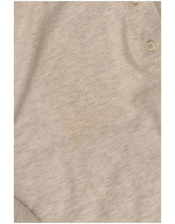 Champion Mens Top Long Sleeve XL Grey Flecked Cotton