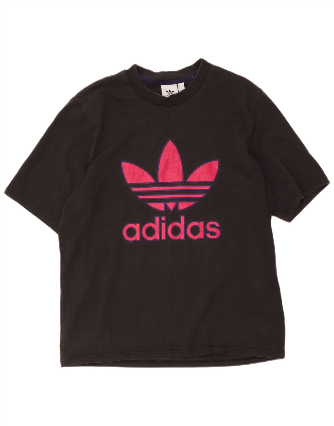 Adidas Mens Graphic T-Shirt Top Medium Black Cotton