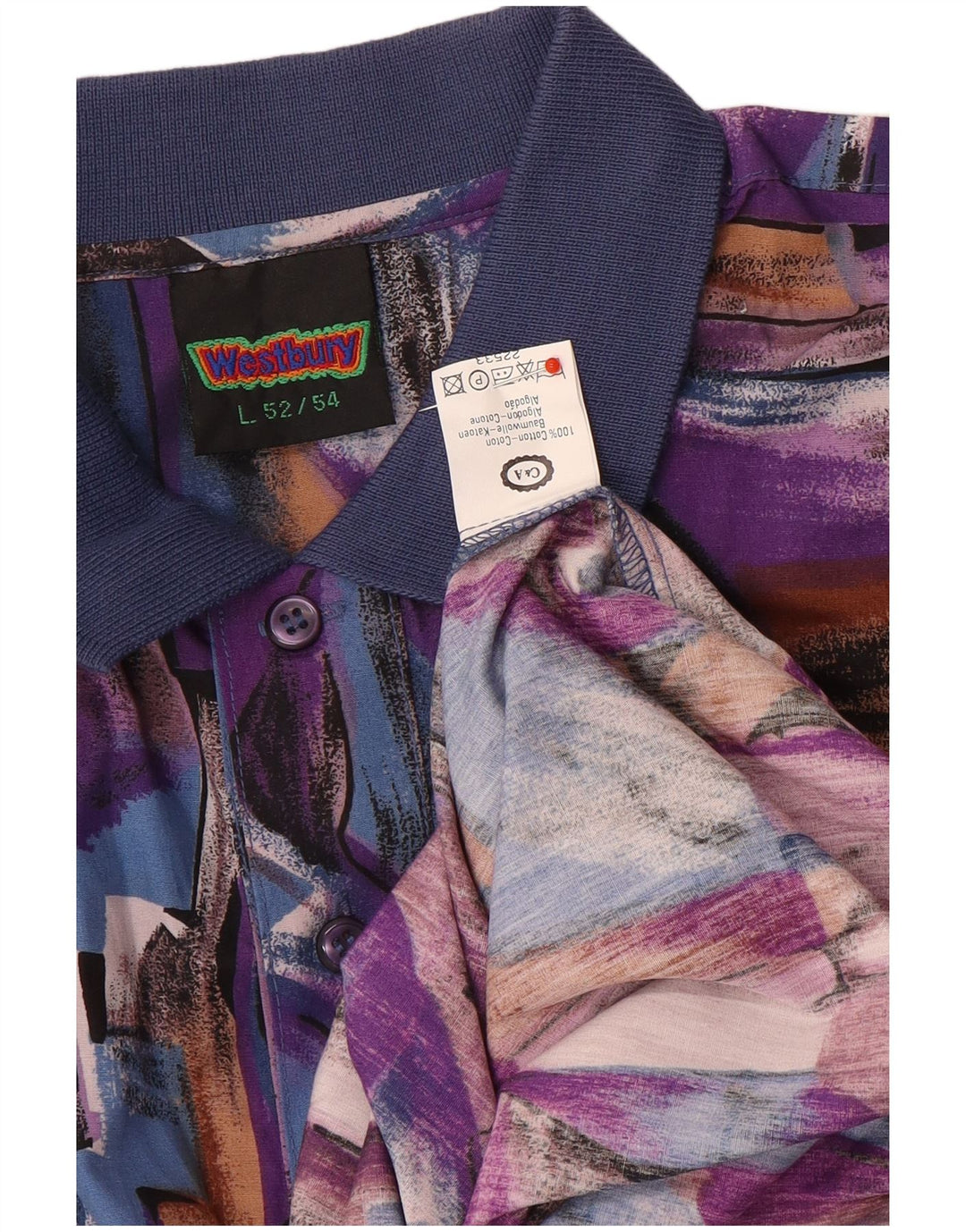 WESTBURY Mens Pullover Shirt IT 52/54 Large Multicoloured Patchwork