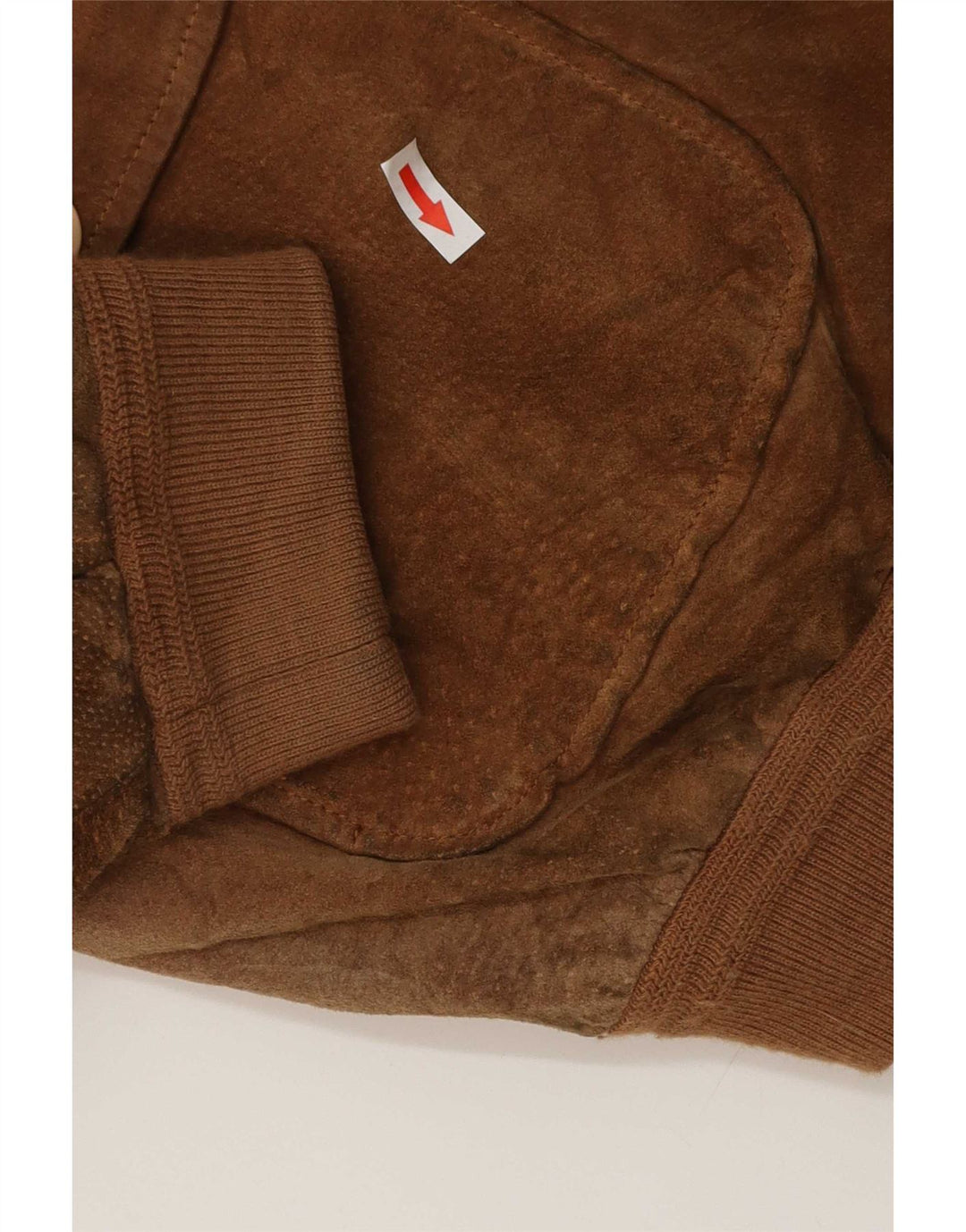 Essebi Mens Suede Bomber Jacket IT 54 2XL Brown Leather