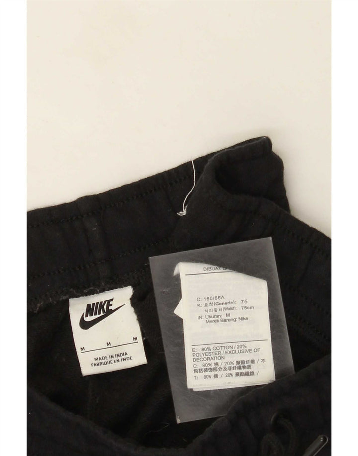Nike Womens Tracksuit Trousers Joggers UK 12 Medium Black Cotton
