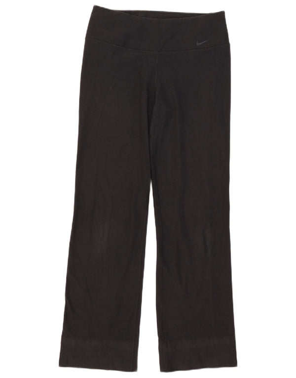 Nike Womens Dri Fit Tracksuit Trousers UK 12 Medium  Black Polyester