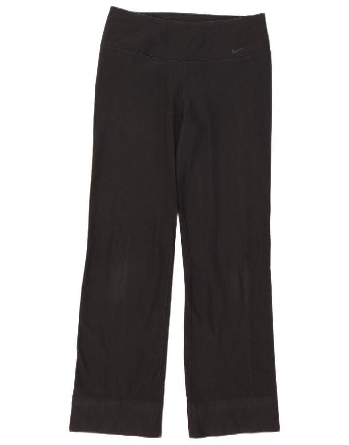Nike Womens Dri Fit Tracksuit Trousers UK 12 Medium  Black Polyester