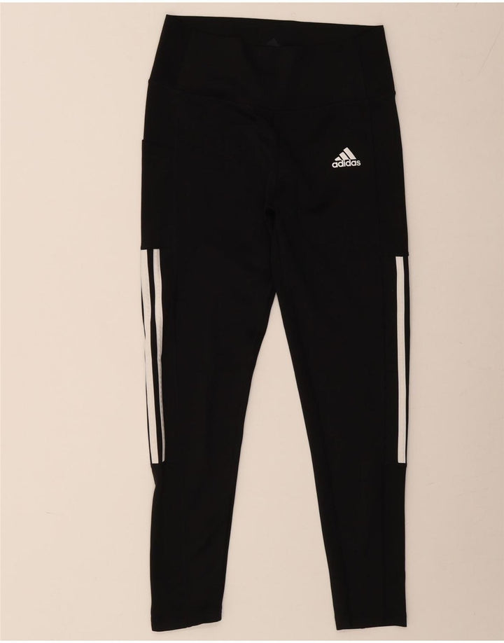 ADIDAS Womens Aeroready Leggings UK 12/14 Medium  Black Polyester