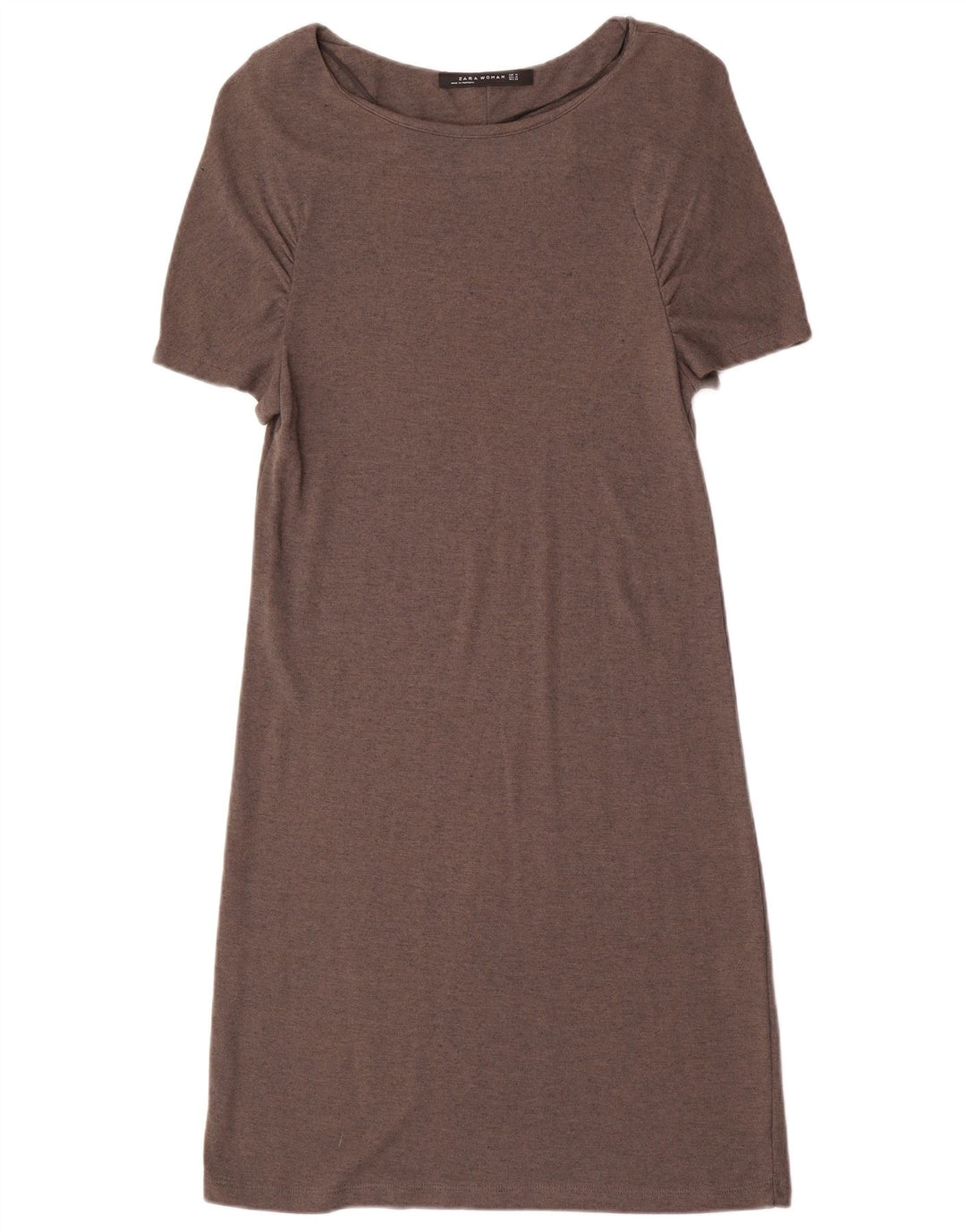 Zara Womens Batwing T-Shirt Dress UK 12 Medium Grey Viscose