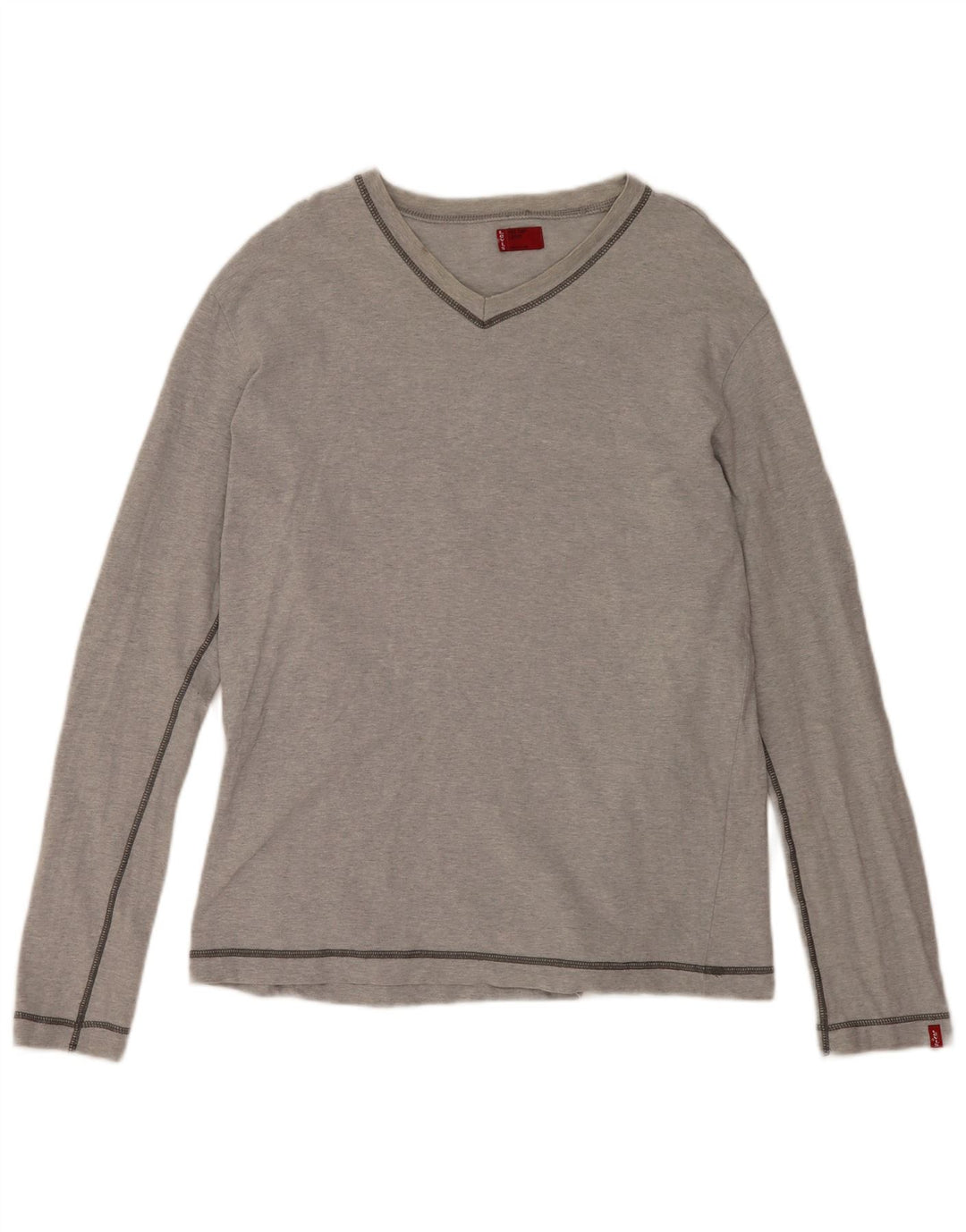 Levi's Mens Top Long Sleeve Large Grey Cotton