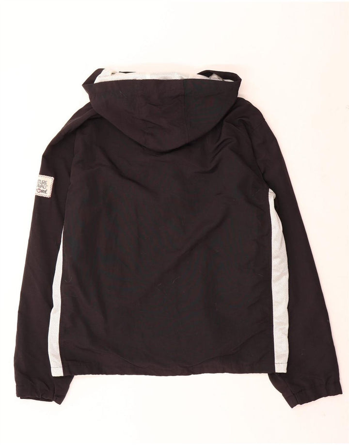 Murphy & Nye Mens Graphic Hooded Rain Jacket UK 40 Large Black Colourblock