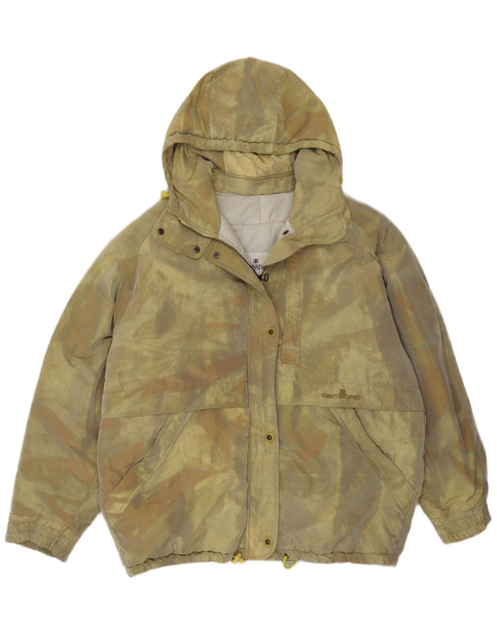 Cerruti 1881 Womens Hooded Oversized Padded Jacket IT 46 Large Khaki