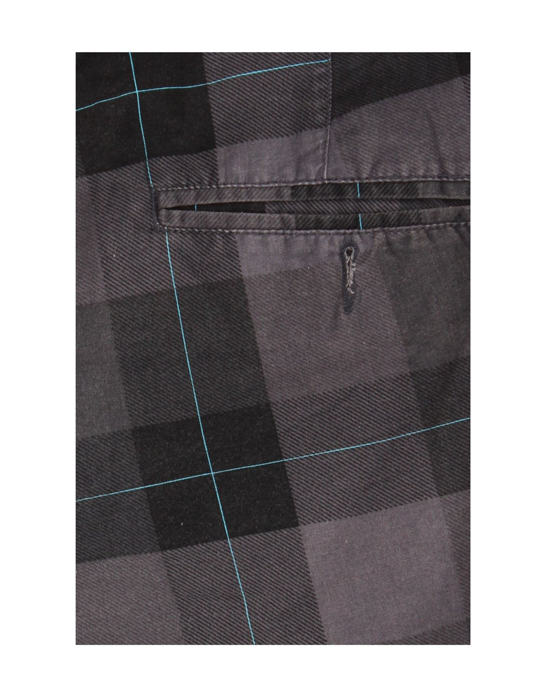 Sneaker Freak Mens Chino Shorts XS W29 Grey Check Cotton