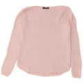 Marks & Spencer Womens Oversized Boat Neck Jumper Sweater UK 10 Small Pink
