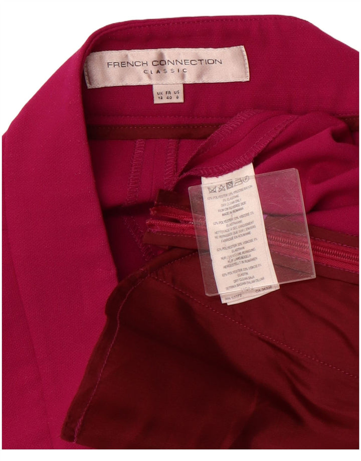 FRENCH CONNECTION Womens Pegged Casual Trousers UK 12 Medium W32 L26 Pink