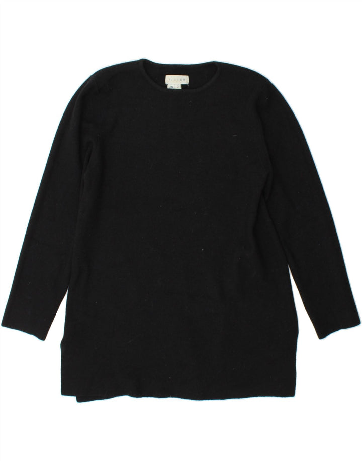 JIGSAW Womens Crew Neck Jumper Sweater US 2 XS Black New Wool Vintage Jigsaw and Second-Hand Jigsaw from Messina Hembry 