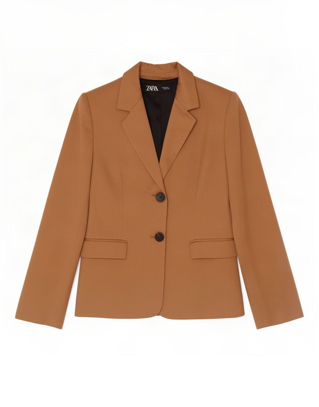 Marks & Spencer Womens 2 Button Blazer Jacket UK 4 XS Brown Viscose