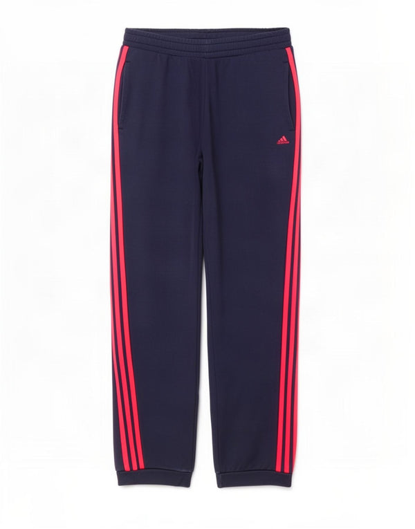 Adidas Womens Tracksuit Trousers Joggers UK 12/14 Medium Navy Blue Cotton