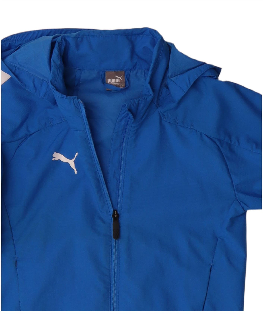 Puma Boys Hooded Rain Jacket 7-8 Years Blue Polyester