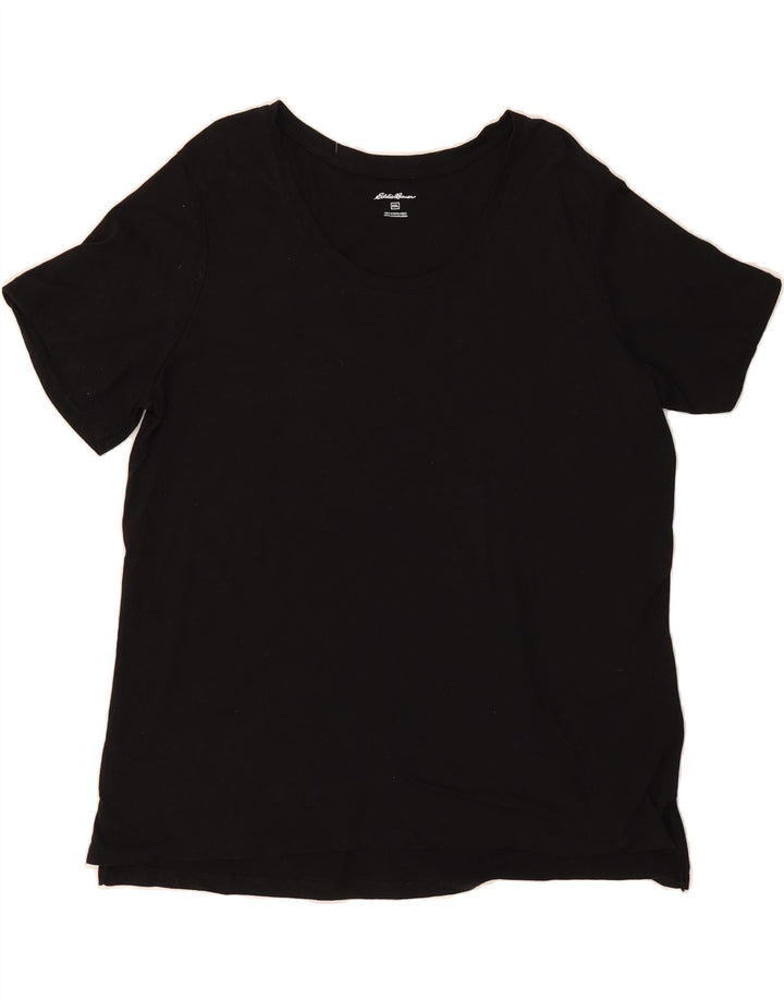 EDDIE BAUER Mens T-Shirt Top 2XL Black Cotton Vintage Eddie Bauer and Second-Hand Eddie Bauer from Messina Hembry 