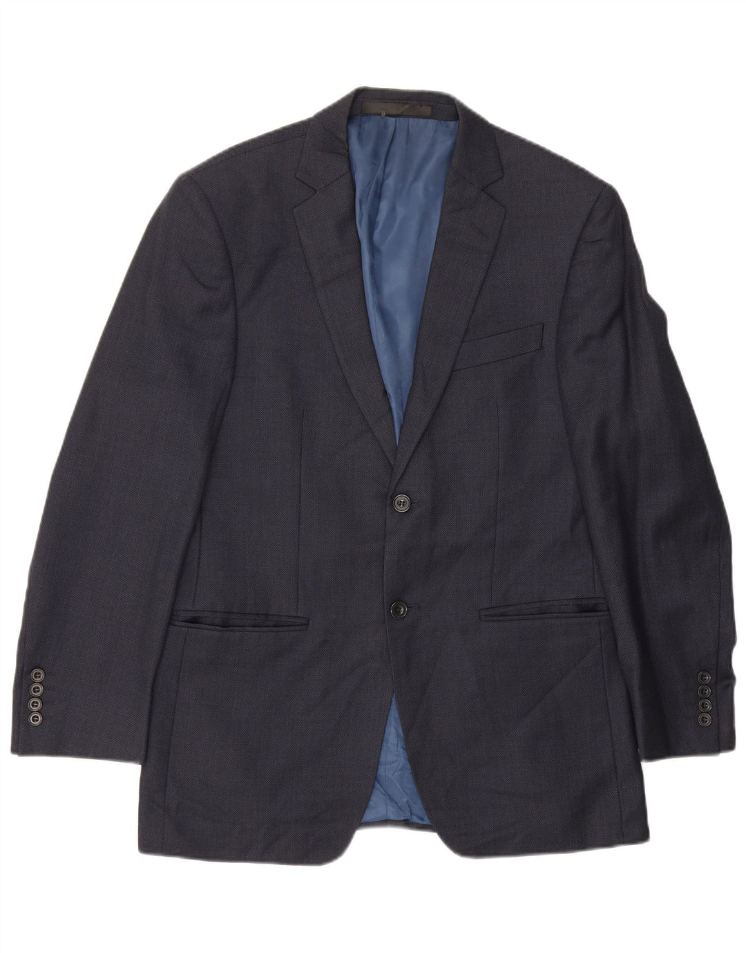 Marks & Spencer Mens 2 Button Blazer Jacket UK 38 Medium Navy Blue