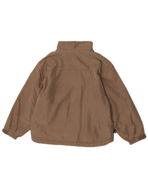 Napapijri Boys Geographic Windbreaker Jacket 9-10 Years Beige Polyamide