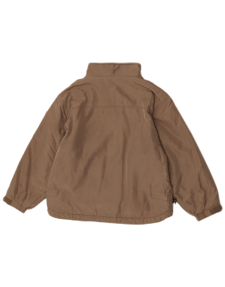 Napapijri Boys Geographic Windbreaker Jacket 9-10 Years Beige Polyamide