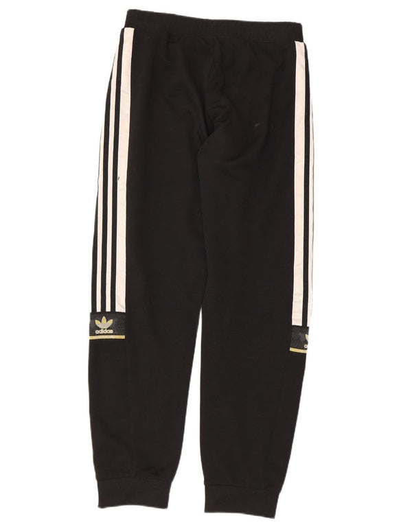 ADIDAS Mens Tracksuit Trousers Joggers Small  Black Polyester