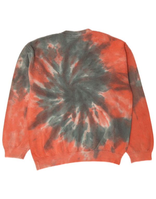 Urban Outfitters Mens Graphic Sweatshirt Jumper Small Pink Tie Dye