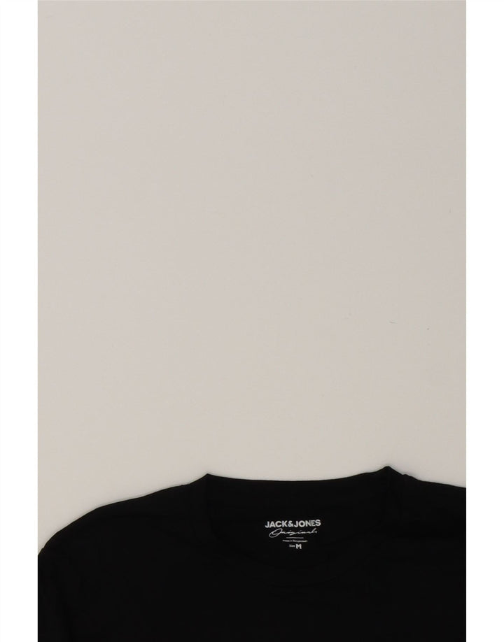 JACK & JONES Mens T-Shirt Top Medium Black Cotton Vintage Jack & Jones and Second-Hand Jack & Jones from Messina Hembry 
