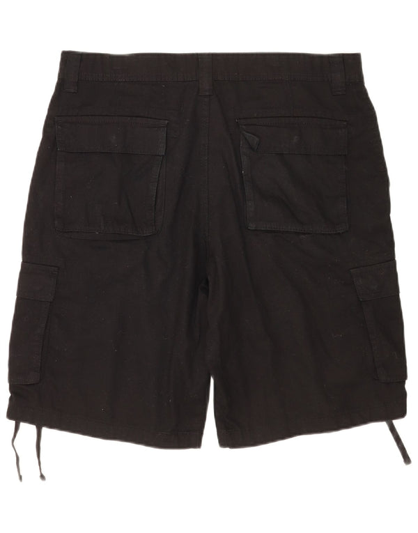 Terranova Mens Cargo Shorts W34 Large Black Cotton
