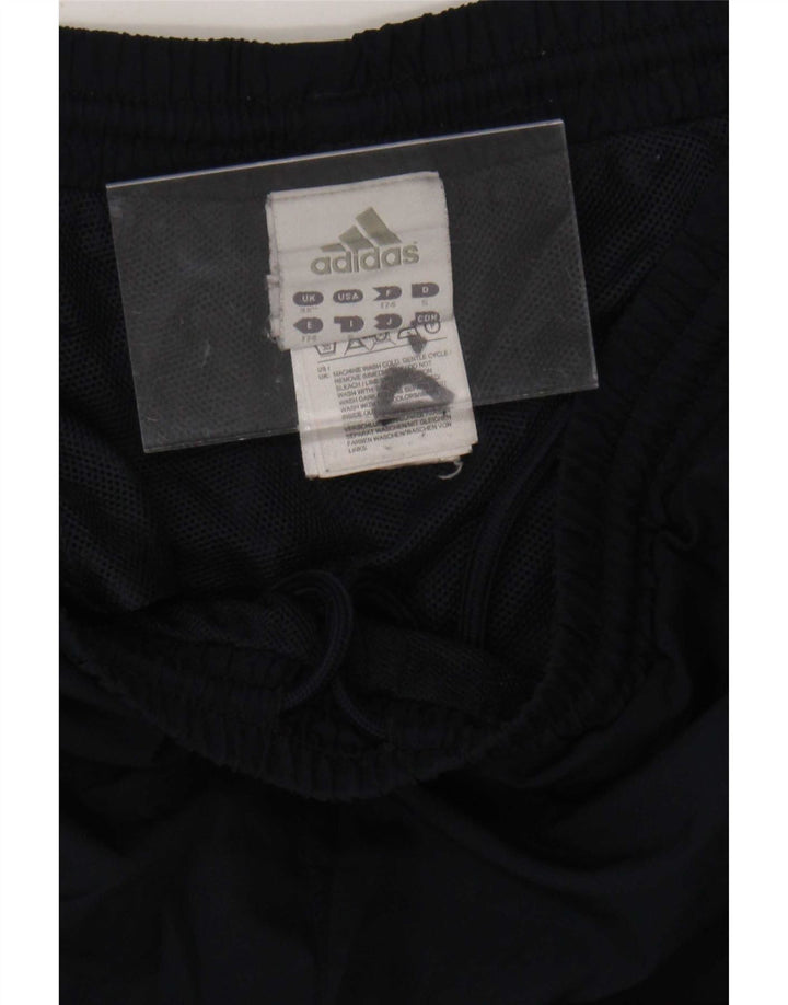 Adidas Mens Capri Tracksuit Trousers Medium Navy Blue Colourblock Polyester