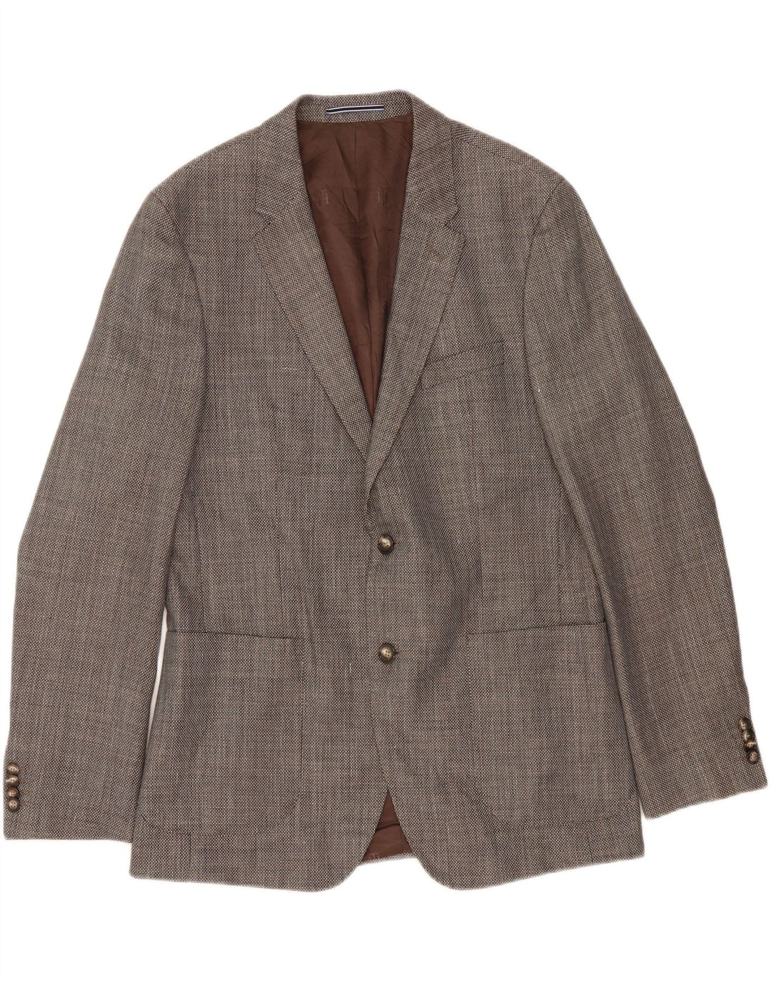 TOMMY HILFIGER Mens Tailored 2 Button Blazer Jacket IT 52 XL Grey Wool