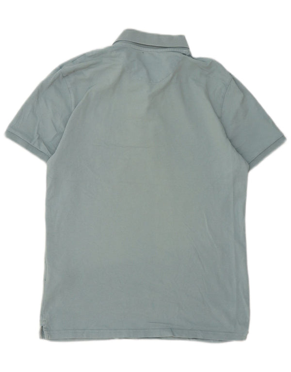 Lyle & Scott Mens Polo Shirt Medium Blue Cotton