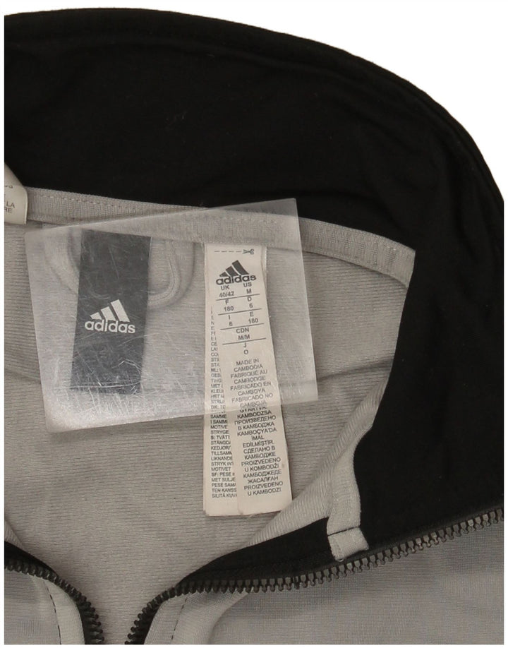 Adidas Mens Tracksuit Top Jacket UK 40/42 Medium Black Polyester