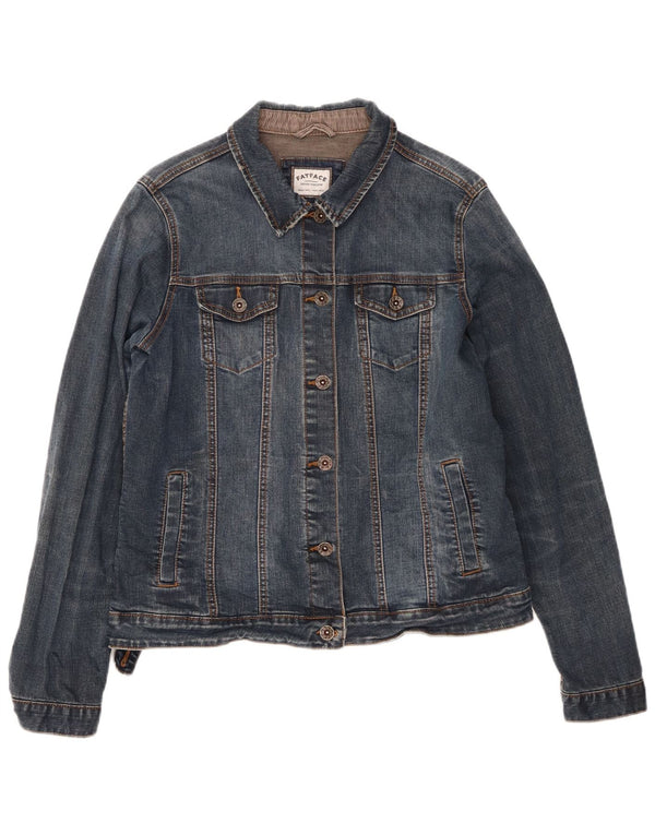 Fat Face Womens Denim Jacket UK 14 Medium Blue Cotton