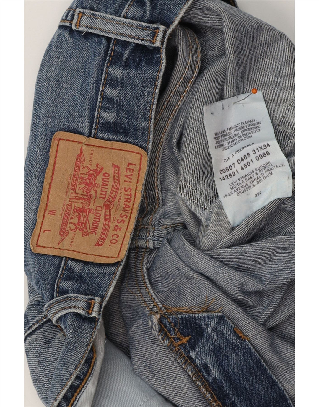 LEVI'S Mens Bootcut Jeans W31 L32 Blue Cotton