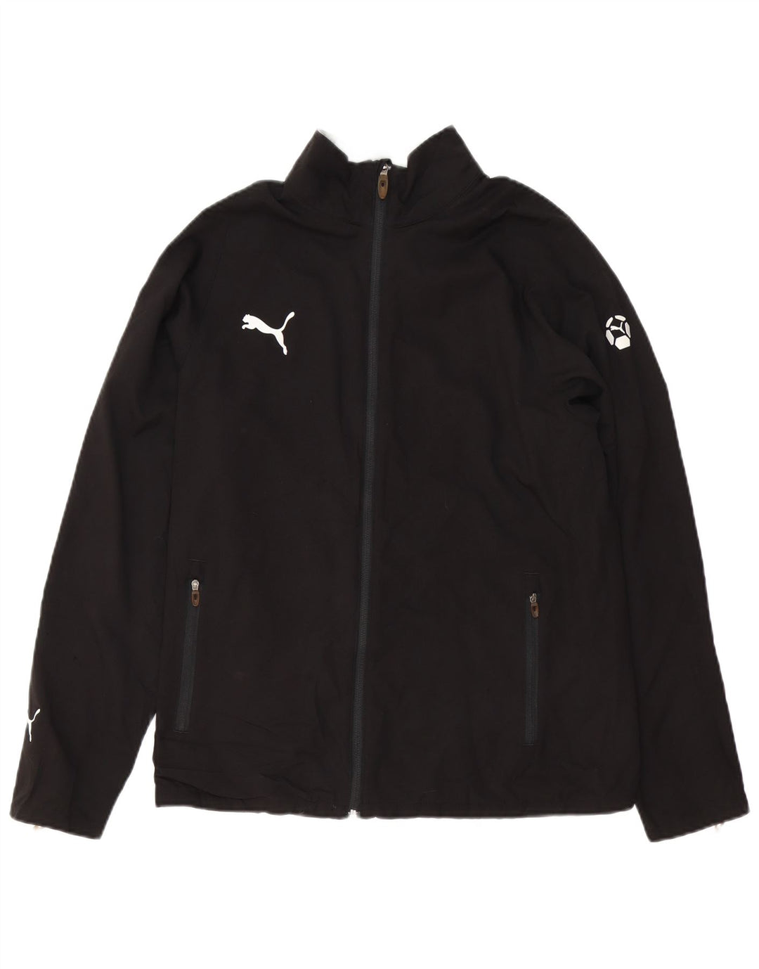 PUMA Mens Tracksuit Top Jacket Medium Black Polyester