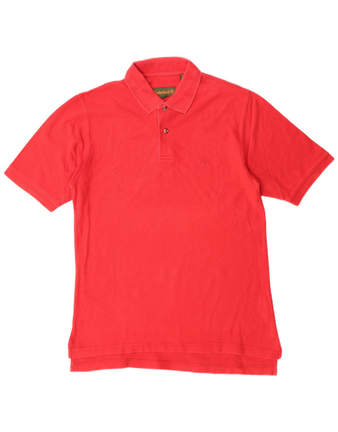 Timberland Mens Polo Shirt Medium Red Cotton