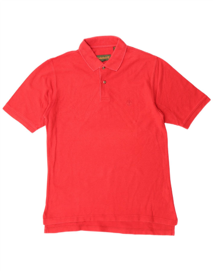 Timberland Mens Polo Shirt Medium Red Cotton