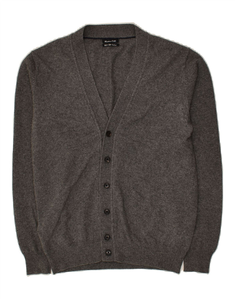 MASSIMO DUTTI Mens Cardigan Sweater Medium Grey Wool | Vintage Massimo Dutti | Thrift | Second-Hand Massimo Dutti | Used Clothing | Messina Hembry 