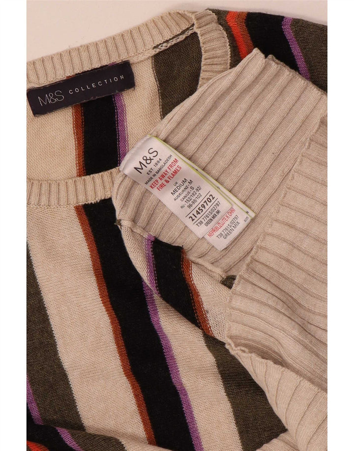 Marks & Spencer Womens Crew Neck Jumper Sweater UK 14 Medium Multicoloured