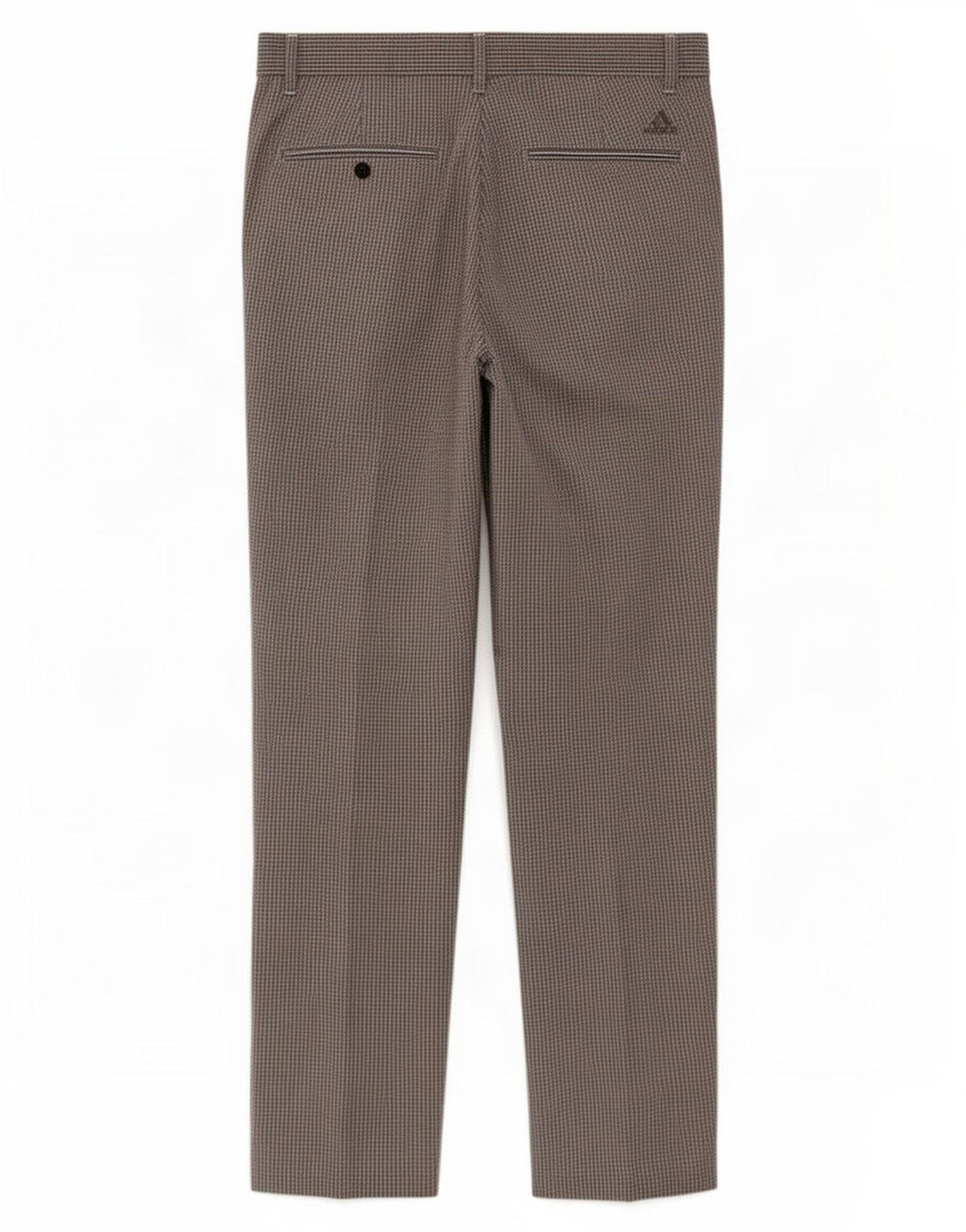 Adidas Mens Straight Chino Trousers W32 L30 Grey Gingham Polyester
