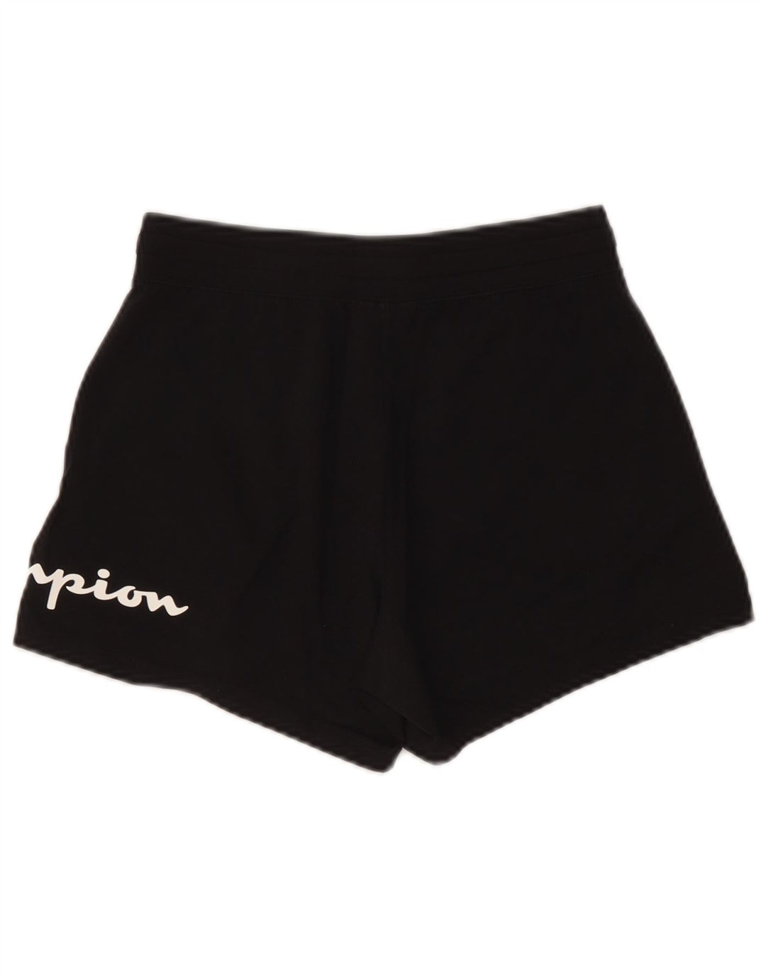 Champion Womens Graphic Sport Shorts UK 12 Medium Black