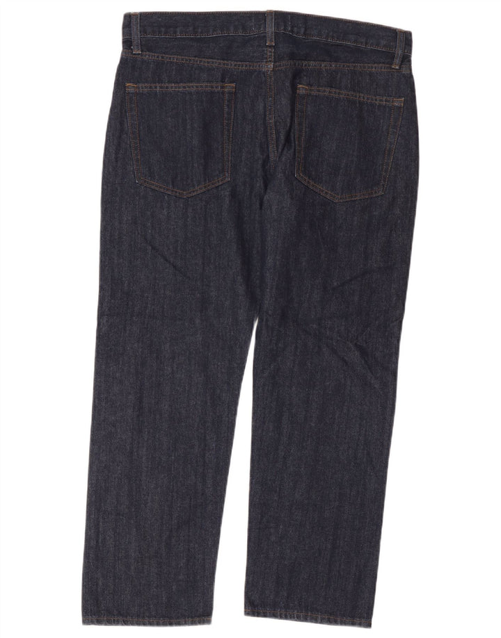 Marks & Spencer Mens Straight Jeans  W36 L29 Navy Blue Cotton