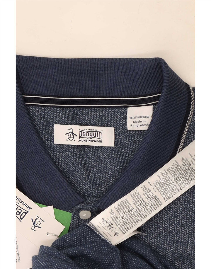 Penguin Mens Polo Shirt 2XL Navy Blue Cotton