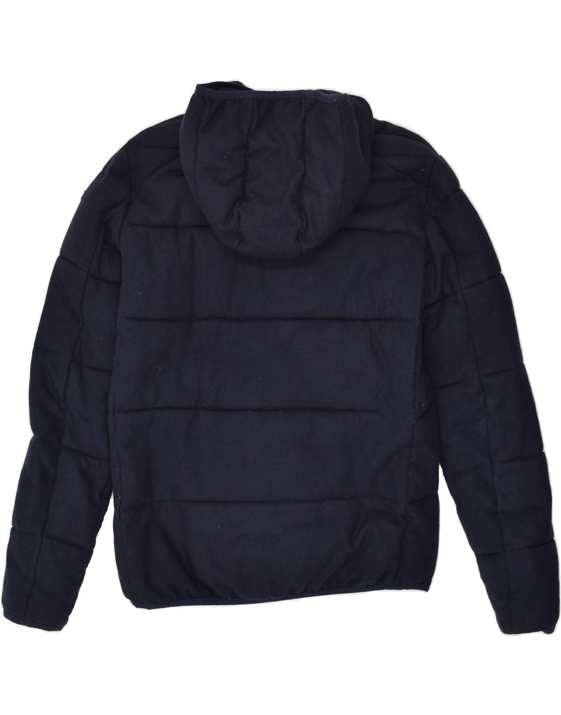 INVICTA Boys Hooded Padded Jacket 15-16 Years Navy Blue Wool | Vintage Invicta | Thrift | Second-Hand Invicta | Used Clothing | Messina Hembry 