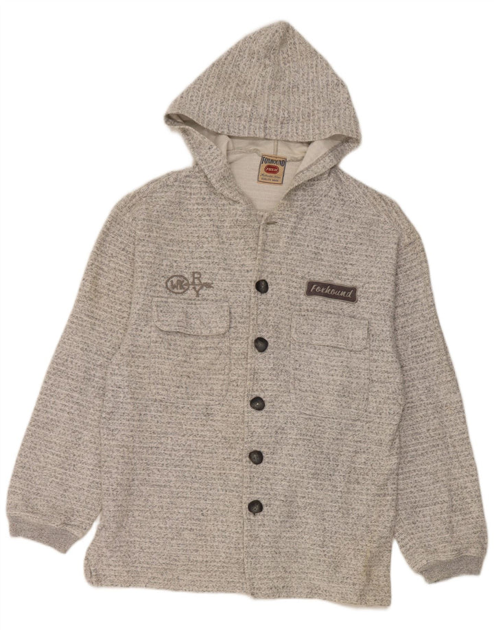 Foxhound Mens Hooded Tracksuit Top Jacket XL Grey Flecked