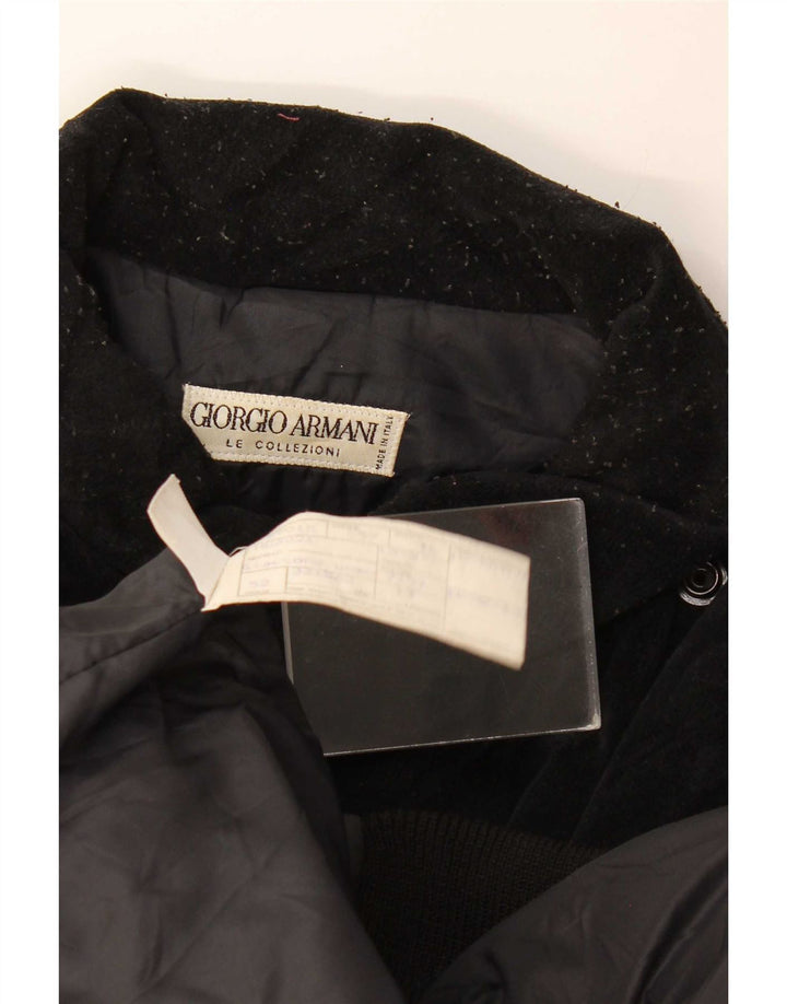 Giorgio Armani Mens Bomber Jacket IT 52 Large Black