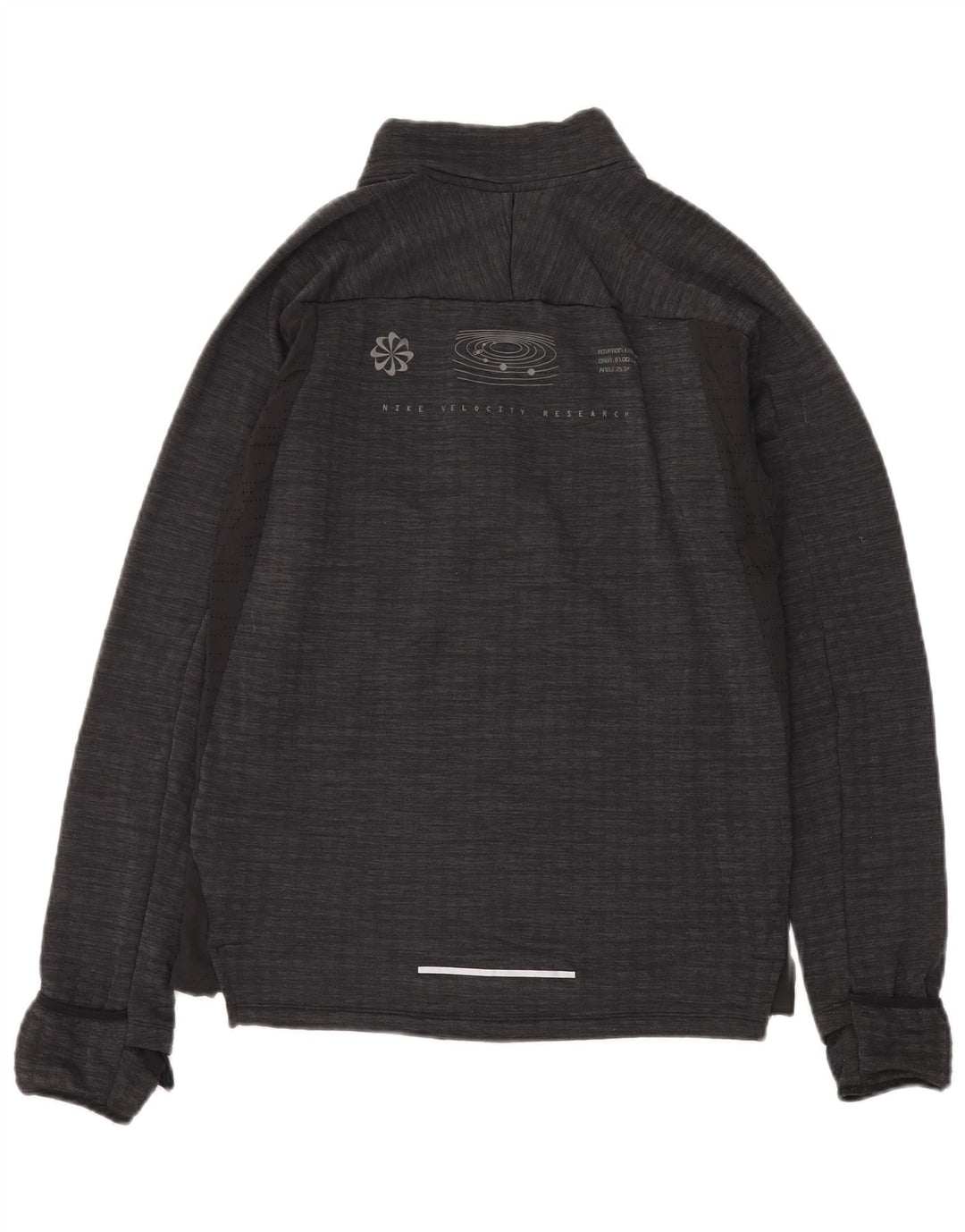 Nike Mens Tracksuit Top Jacket Small Black Flecked Polyester